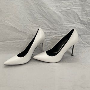 Calvin Klein White Pointed-Toe Heels